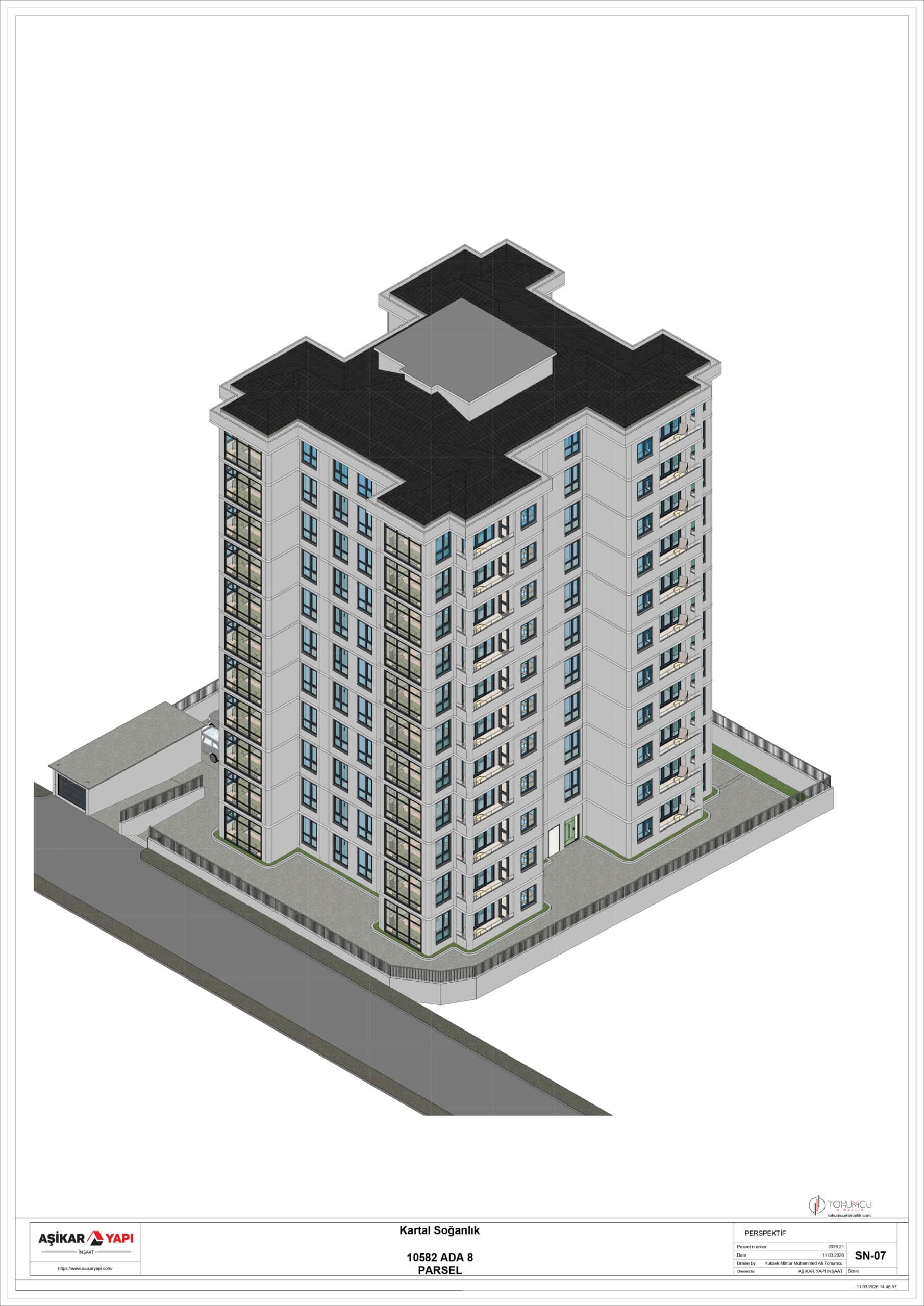 PERSPEKTİF 1_4 DAİRELİ SEÇENEK_10582 ADA 8 PARSEL KARTAL UĞURMUMCU