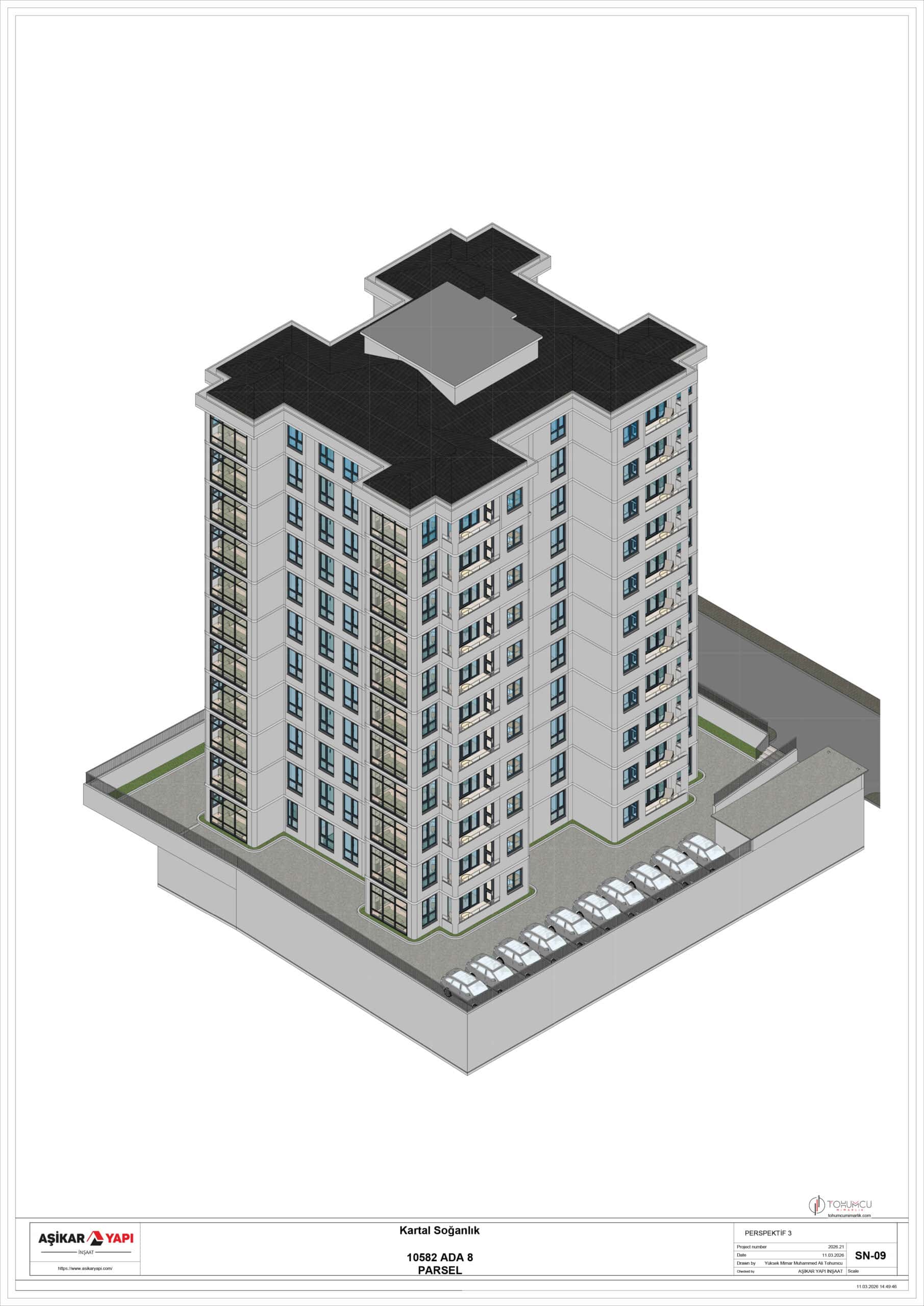 PERSPEKTİF 3_4 DAİRELİ SEÇENEK_10582 ADA 8 PARSEL KARTAL UĞURMUMCU